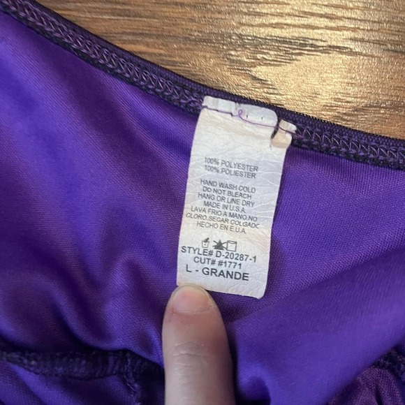 Vintage Y2K Purple Sheer Mesh Glitter Babydoll Dress Women Medium Whimsygoth - Picture 6 of 6